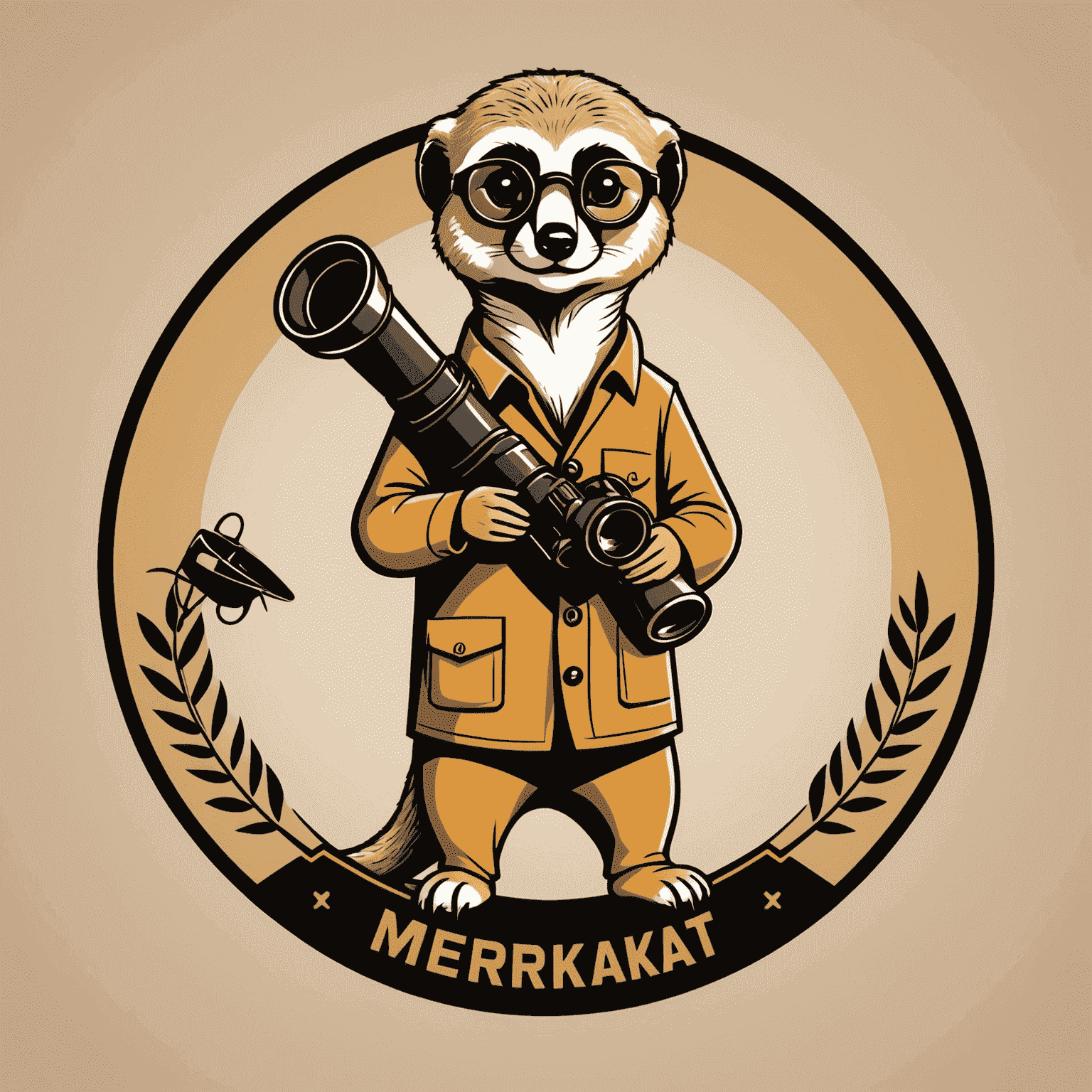 MeerkatSight logo featuring a stylized meerkat with binoculars, symbolizing foresight in supply chain management