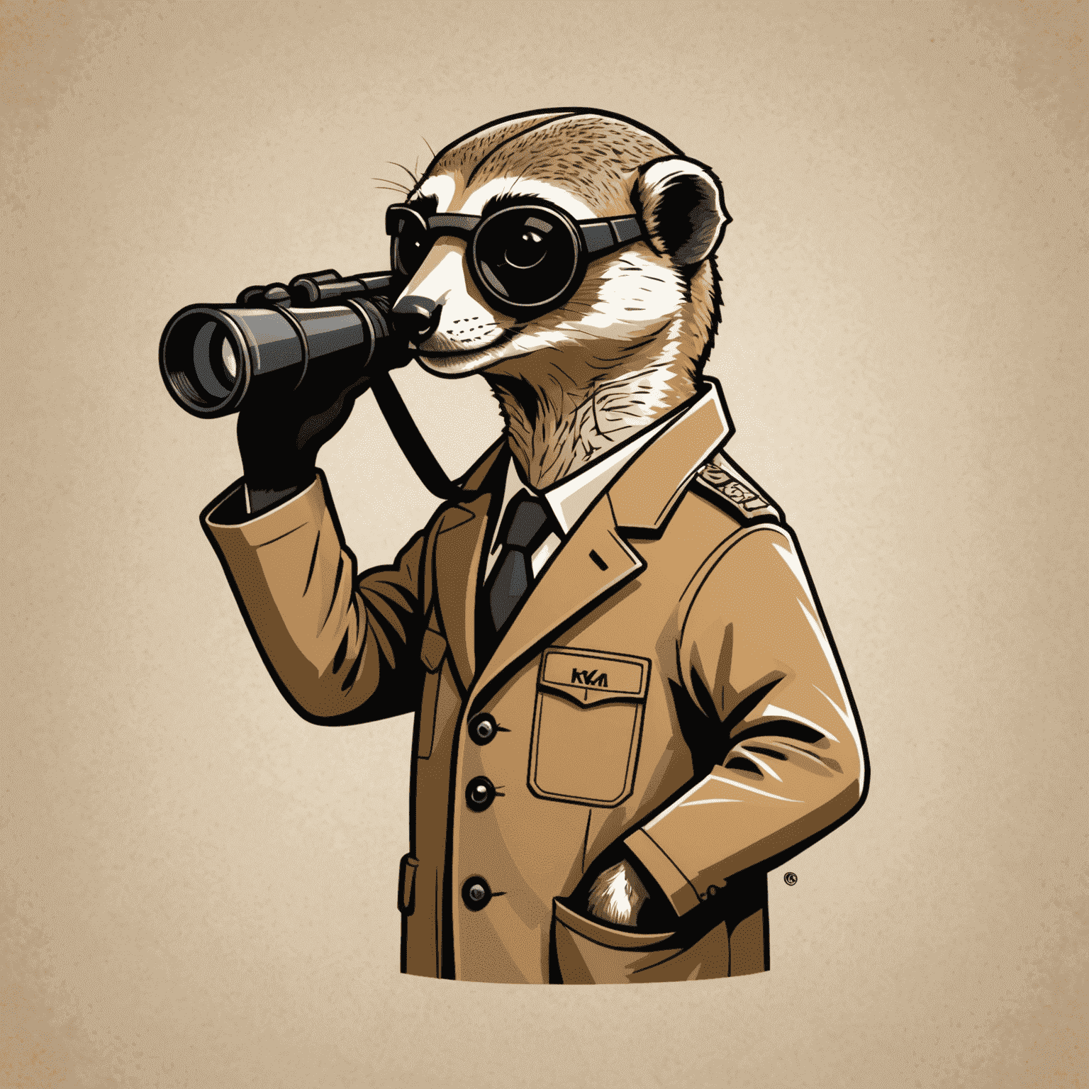 MeerkatSight logo featuring a stylized meerkat with binoculars, symbolizing foresight in supply chain management