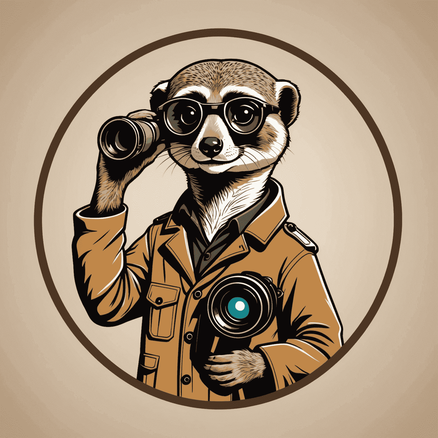 MeerkatSight logo featuring a stylized meerkat with binoculars, symbolizing foresight in supply chain management