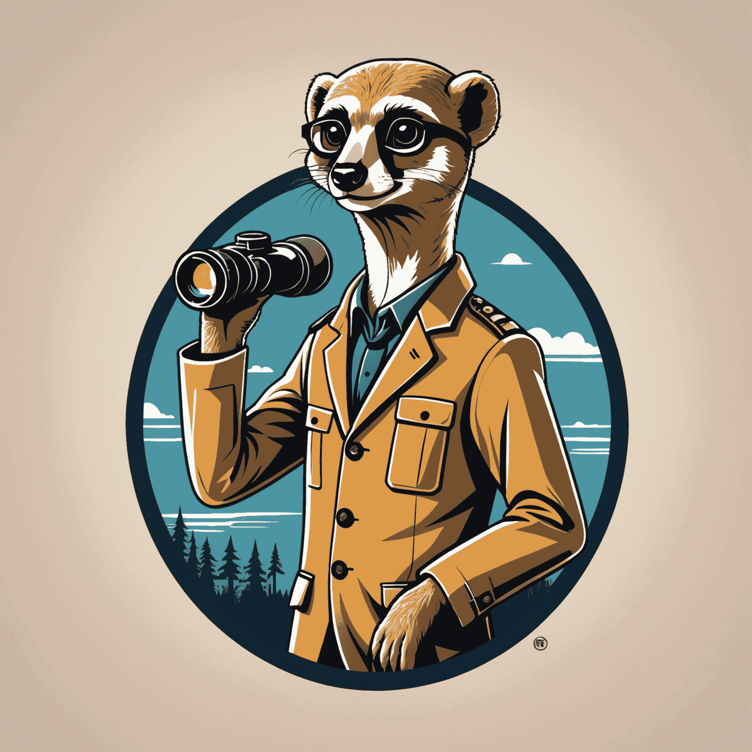 MeerkatSight logo featuring a stylized meerkat with binoculars, symbolizing foresight in supply chain management