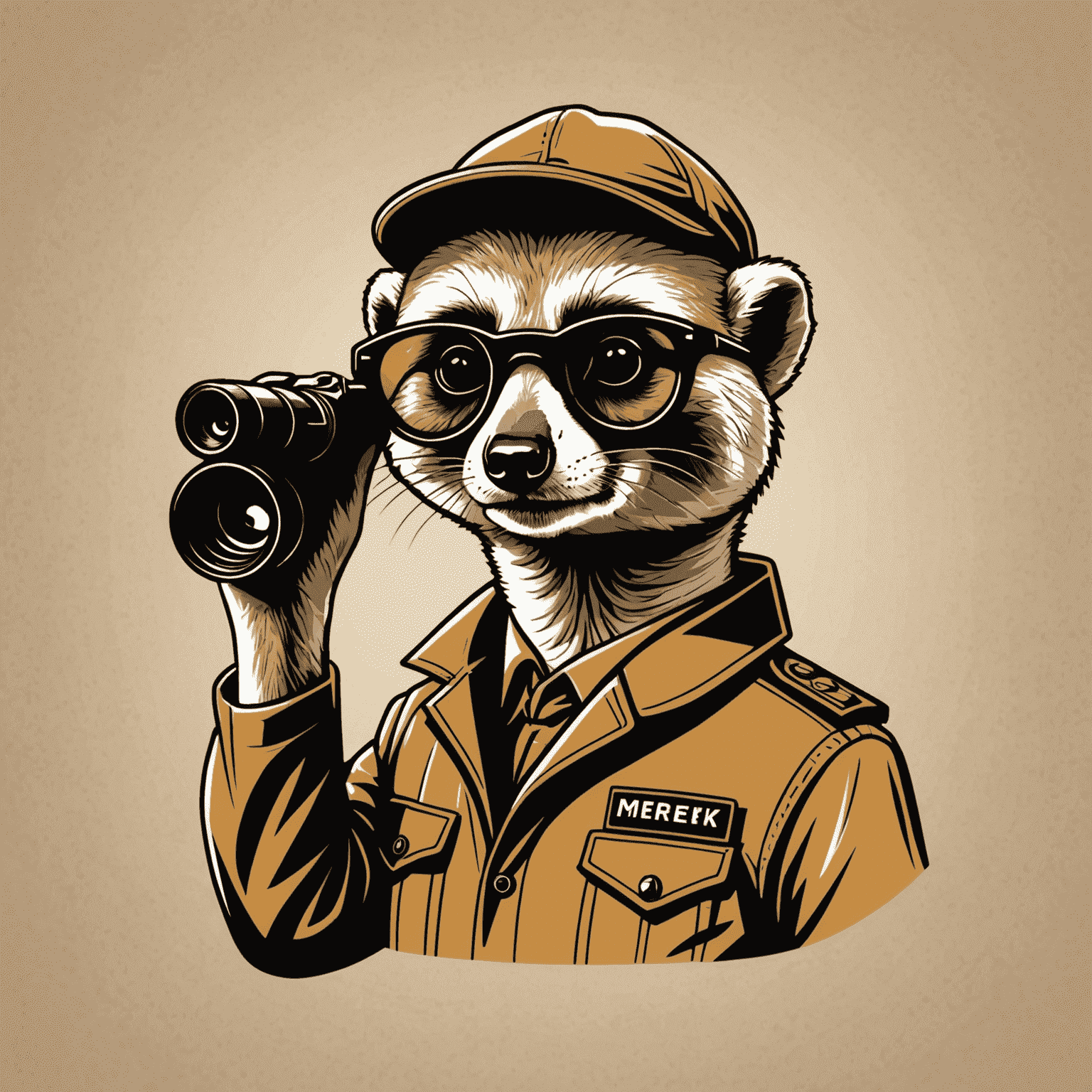 MeerkatSight logo featuring a stylized meerkat with binoculars, symbolizing foresight in supply chain management