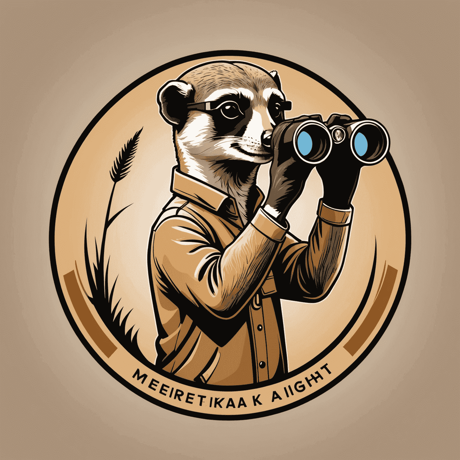 MeerkatSight logo featuring a stylized meerkat with binoculars, symbolizing foresight in supply chain management